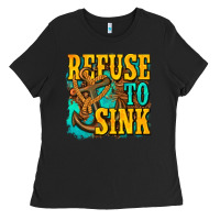 Black refuse to sink western Ladies Tee - texasbilliewilder