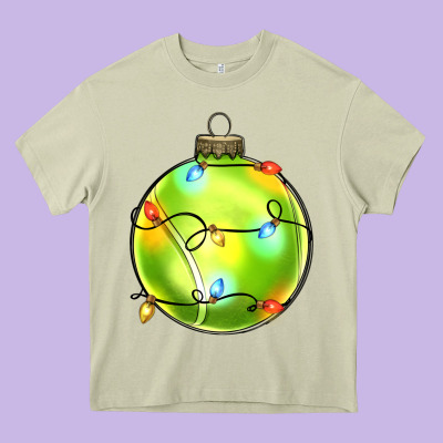 Christmas  Tennis Heavy Core Tee Designed By Zillion Design Studio