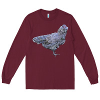 Burgundy Ameraucana Chicken Long Sleeve Tee - LillyAllenDesigns