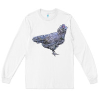 White Ameraucana Chicken Long Sleeve Tee - LillyAllenDesigns