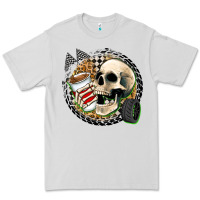 Dove Grey race skull Premium Tee - Zillion Design Studio