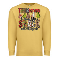 Antique Gold torn between looking like a snack and eating one christmas cake Premium Sweatshirt - Jasminsmagicworld