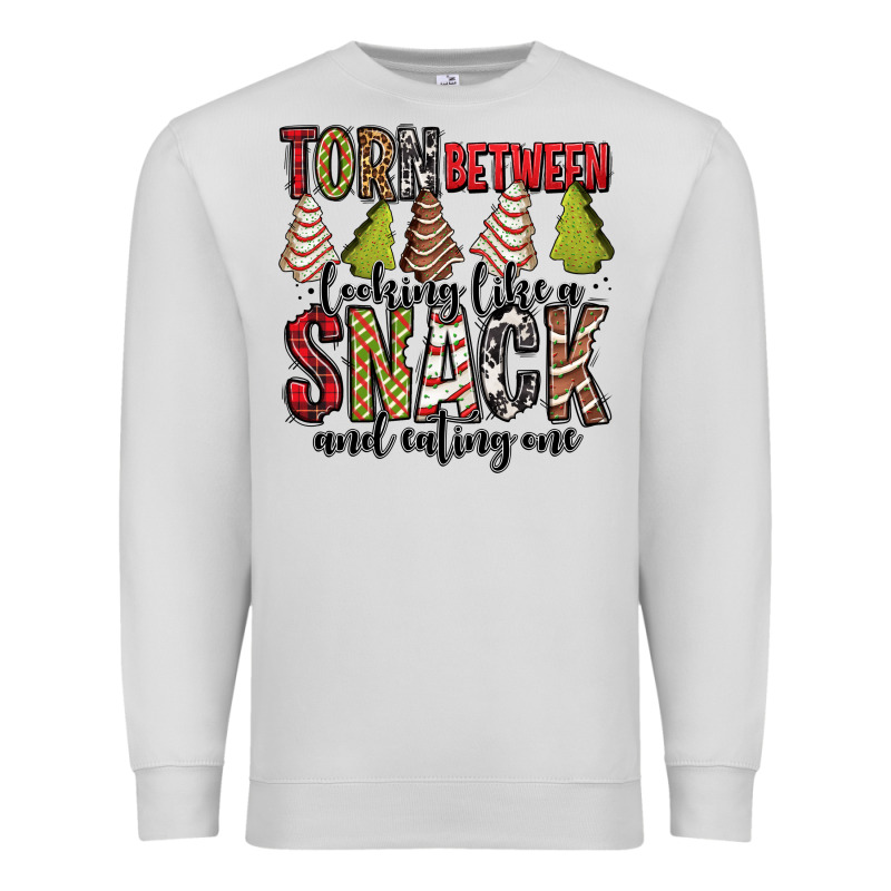 Torn Between Looking Like A Snack And Eating One Christmas Cake Premium Sweatshirt by Jasminsmagicworld | Teevron