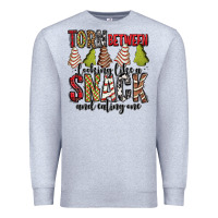 Heather Grey torn between looking like a snack and eating one christmas cake Premium Sweatshirt - Jasminsmagicworld