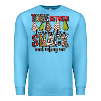 Ocean Blue torn between looking like a snack and eating one christmas cake Premium Sweatshirt - Jasminsmagicworld