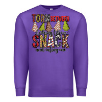 Purple torn between looking like a snack and eating one christmas cake Premium Sweatshirt - Jasminsmagicworld