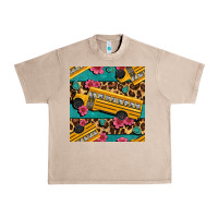 School Bus And Leopar Seamless Pattern Urban Heavy Tee | Teevron