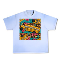 Grape Ice school bus and leopar seamless pattern Urban Heavy Tee - BundleAndBundleShop