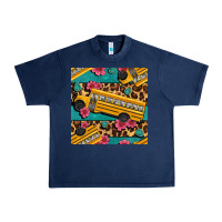 Navy school bus and leopar seamless pattern Urban Heavy Tee - BundleAndBundleShop