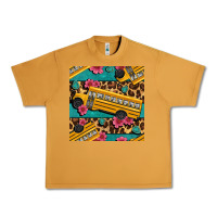 Peanut Butter school bus and leopar seamless pattern Urban Heavy Tee - BundleAndBundleShop