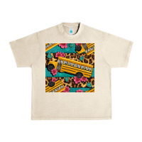 Sandshell school bus and leopar seamless pattern Urban Heavy Tee - BundleAndBundleShop