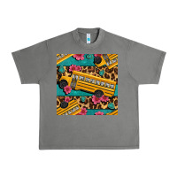 Tornado school bus and leopar seamless pattern Urban Heavy Tee - BundleAndBundleShop