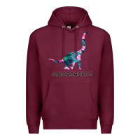 Burgundy Mamasaurus Dinosaur Premium Hoodie - Bettercallsaul