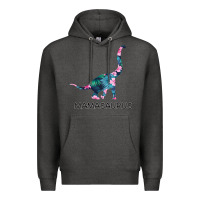 Charcoal Heather Mamasaurus Dinosaur Premium Hoodie - Bettercallsaul