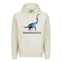 Oatmeal Heather Mamasaurus Dinosaur Premium Hoodie - Bettercallsaul