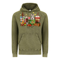 Vintage Olive Christmas coffee cups with Bull Terrier Vintage Hoodie - RanaPortraitStore