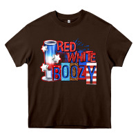 Chocolate Brown red white boozy billie wilder Heavy Core Tee - texasbilliewilder