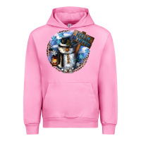 Fuchsia Pink hello winter Urban Hoodie - CowGirlArtShop