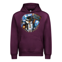 Mauve Wine hello winter Urban Hoodie - CowGirlArtShop