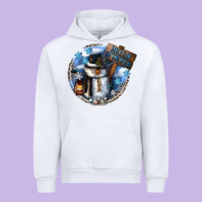 Hello Winter Urban Hoodie Designed By Cowgirlartshop