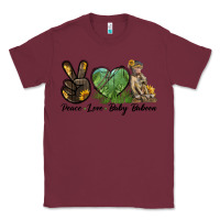 Burgundy Peace Love Baby Baboon Classic Tee - LillyAllenDesigns
