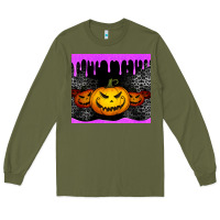 Army Green halloween jack o'lantern dripping glitter tumbler Long Sleeve Tee - Jasminsmagicworld