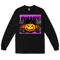 Black halloween jack o'lantern dripping glitter tumbler Long Sleeve Tee - Jasminsmagicworld