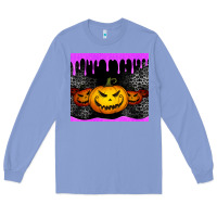 Colony Blue halloween jack o'lantern dripping glitter tumbler Long Sleeve Tee - Jasminsmagicworld