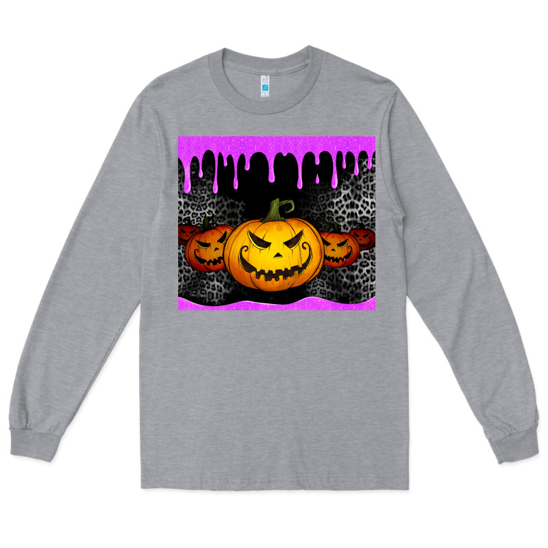 Halloween Jack O'lantern Dripping Glitter Tumbler Long Sleeve Tee by Jasminsmagicworld | Teevron