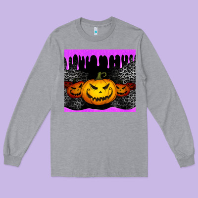 Halloween Jack O'lantern Dripping Glitter Tumbler Long Sleeve Tee Designed By Jasminsmagicworld