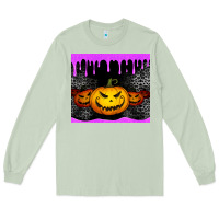 Matcha halloween jack o'lantern dripping glitter tumbler Long Sleeve Tee - Jasminsmagicworld