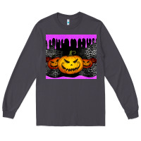 Smoke halloween jack o'lantern dripping glitter tumbler Long Sleeve Tee - Jasminsmagicworld