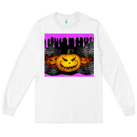 White halloween jack o'lantern dripping glitter tumbler Long Sleeve Tee - Jasminsmagicworld