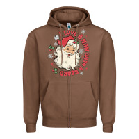 Chestnut i love a man with a beard Zipper Hoodie - MaliasSmallBusiness