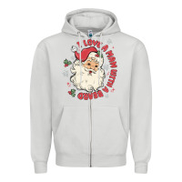 Dove Grey i love a man with a beard Zipper Hoodie - MaliasSmallBusiness
