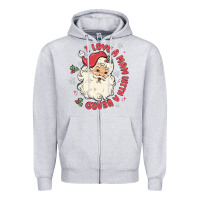 Heather Grey i love a man with a beard Zipper Hoodie - MaliasSmallBusiness