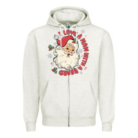 Oatmeal Heather i love a man with a beard Zipper Hoodie - MaliasSmallBusiness