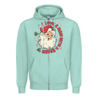 Seafoam i love a man with a beard Zipper Hoodie - MaliasSmallBusiness