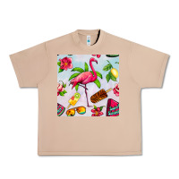 Burro sweet summer flamingo seamless pattern Urban Heavy Tee - BundleAndBundleShop