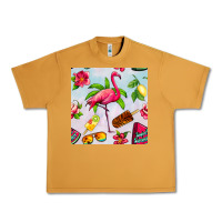 Peanut Butter sweet summer flamingo seamless pattern Urban Heavy Tee - BundleAndBundleShop