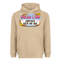 Mushroom hello i am obsessed with my dog Heavyweight Hoodie - Artiststas