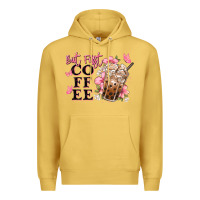 Antique Gold but first coffee floral Premium Hoodie - JahusDesignShop