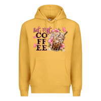 Mustard but first coffee floral Premium Hoodie - JahusDesignShop