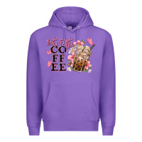 Purple but first coffee floral Premium Hoodie - JahusDesignShop