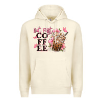 Sandshell but first coffee floral Premium Hoodie - JahusDesignShop