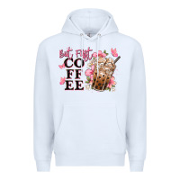 White but first coffee floral Premium Hoodie - JahusDesignShop