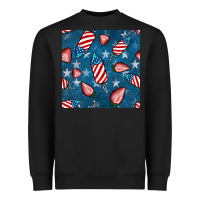 Black 4th uf july strawberries seamless pattern Heavyweight Sweatshirt - BundleAndBundleShop