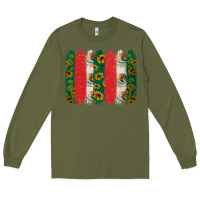 Army Green mexican flag brushstroke Long Sleeve Tee - Jasminsmagicworld