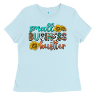 Baby Blue small business hustler Ladies Tee - texasbilliewilder