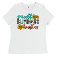White small business hustler Ladies Tee - texasbilliewilder